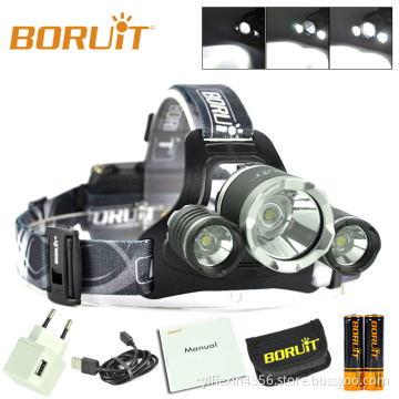 Newest Boruit RJ 5000 Plus USB Rechargeable LED Headlamp